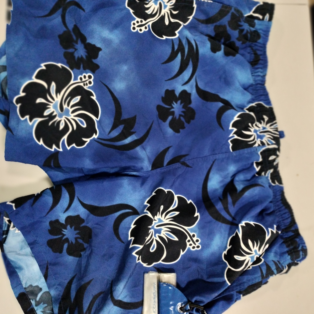 Blue Floral Swim Shorts Speedo With Waterproof Pouch
